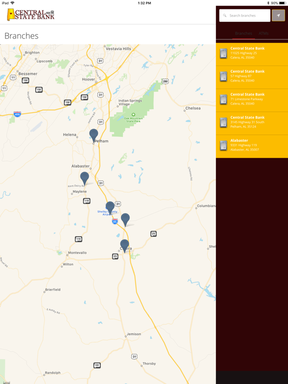 Central State Bank iPad screenshot 3 - Finance app
