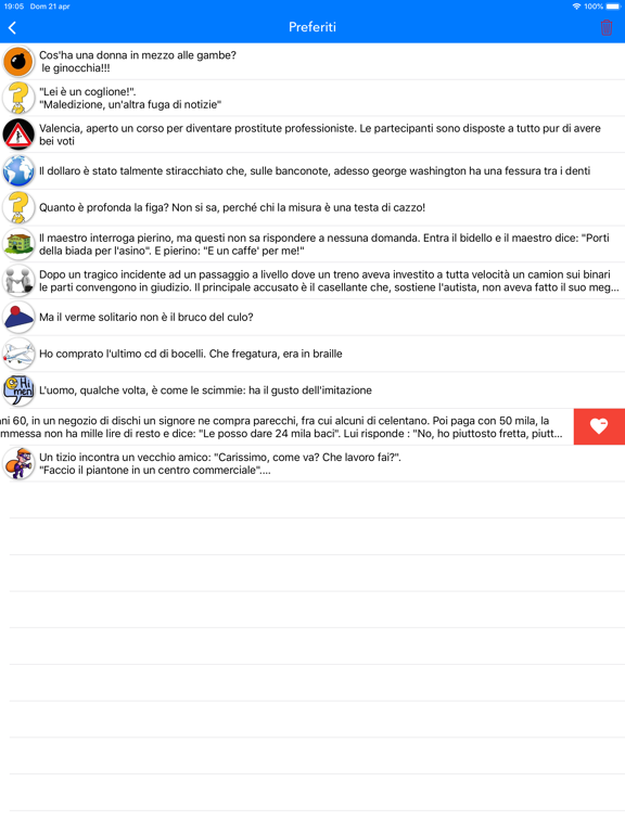 Barzellette italiane iPad screenshot 5 - Entertainment app