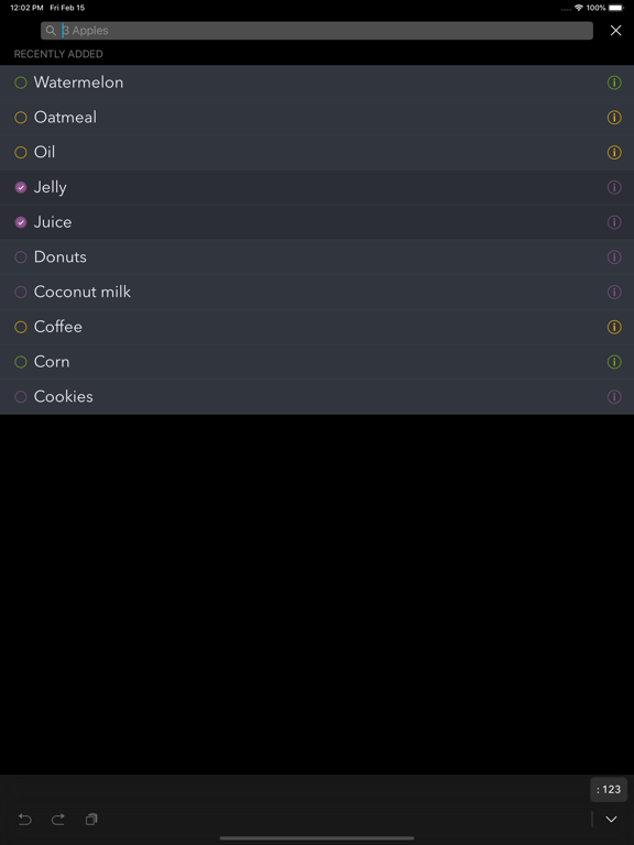Picky - Grocery Shopping List iPad screenshot