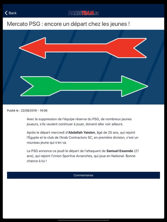 Screenshot #6 pour Paristeam.fr