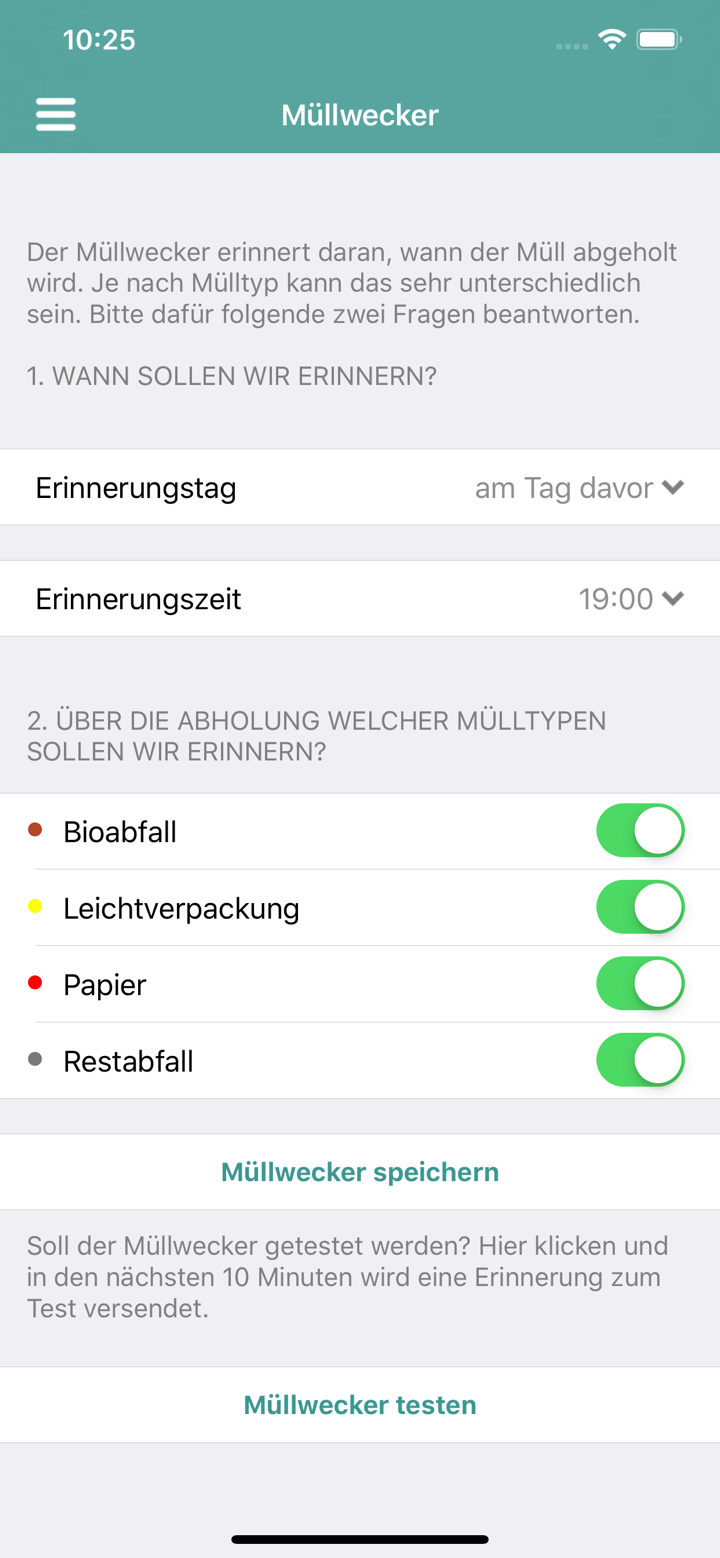 Müll App screenshot 3