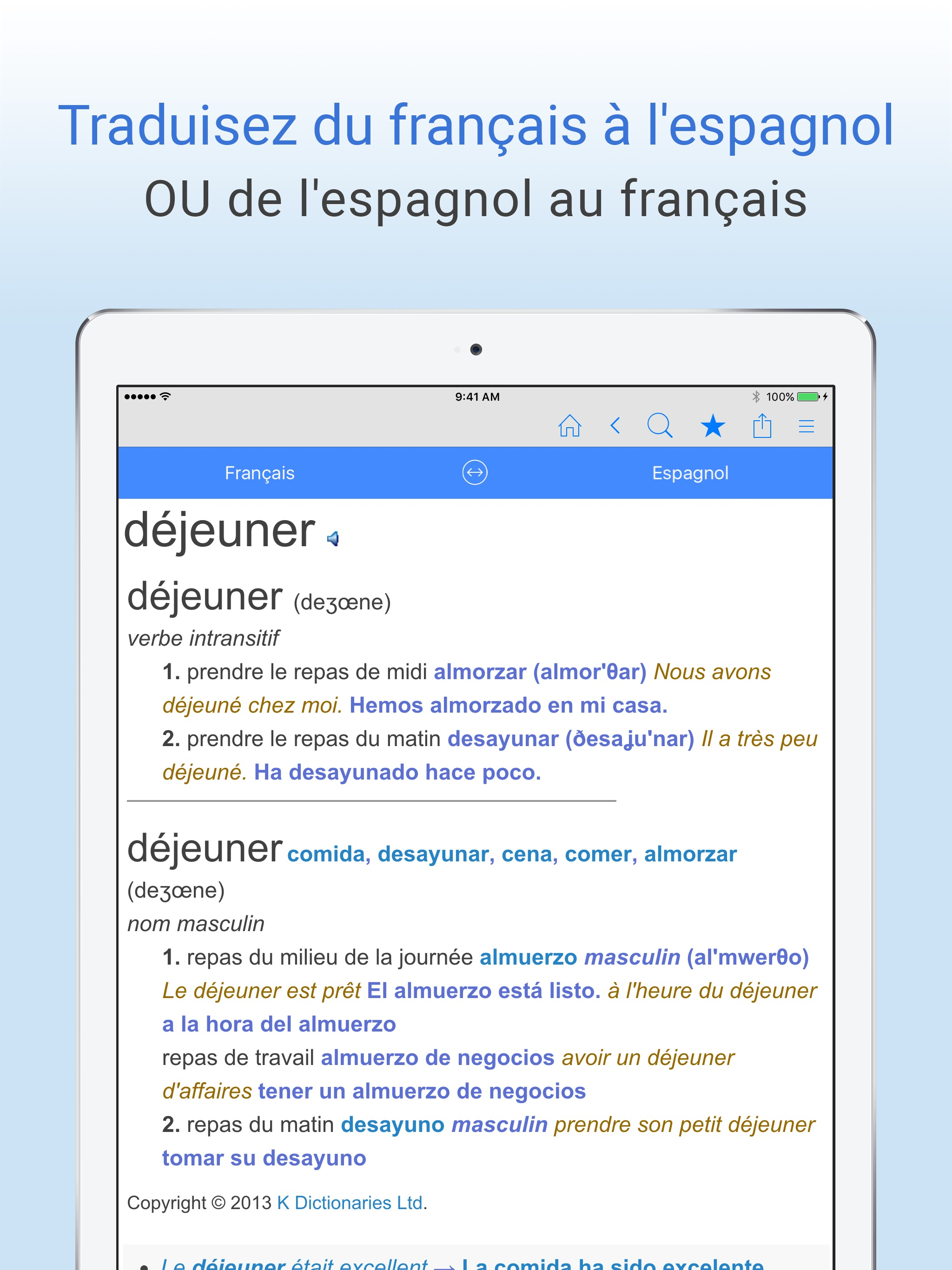 Dictionnaire Français–Espagnol screenshot 6