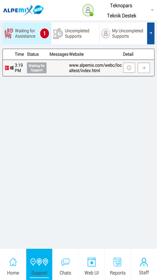 #3. Live chat support - alpemixWeb (iOS) 由: Teknopars Bilisim Teknolojileri