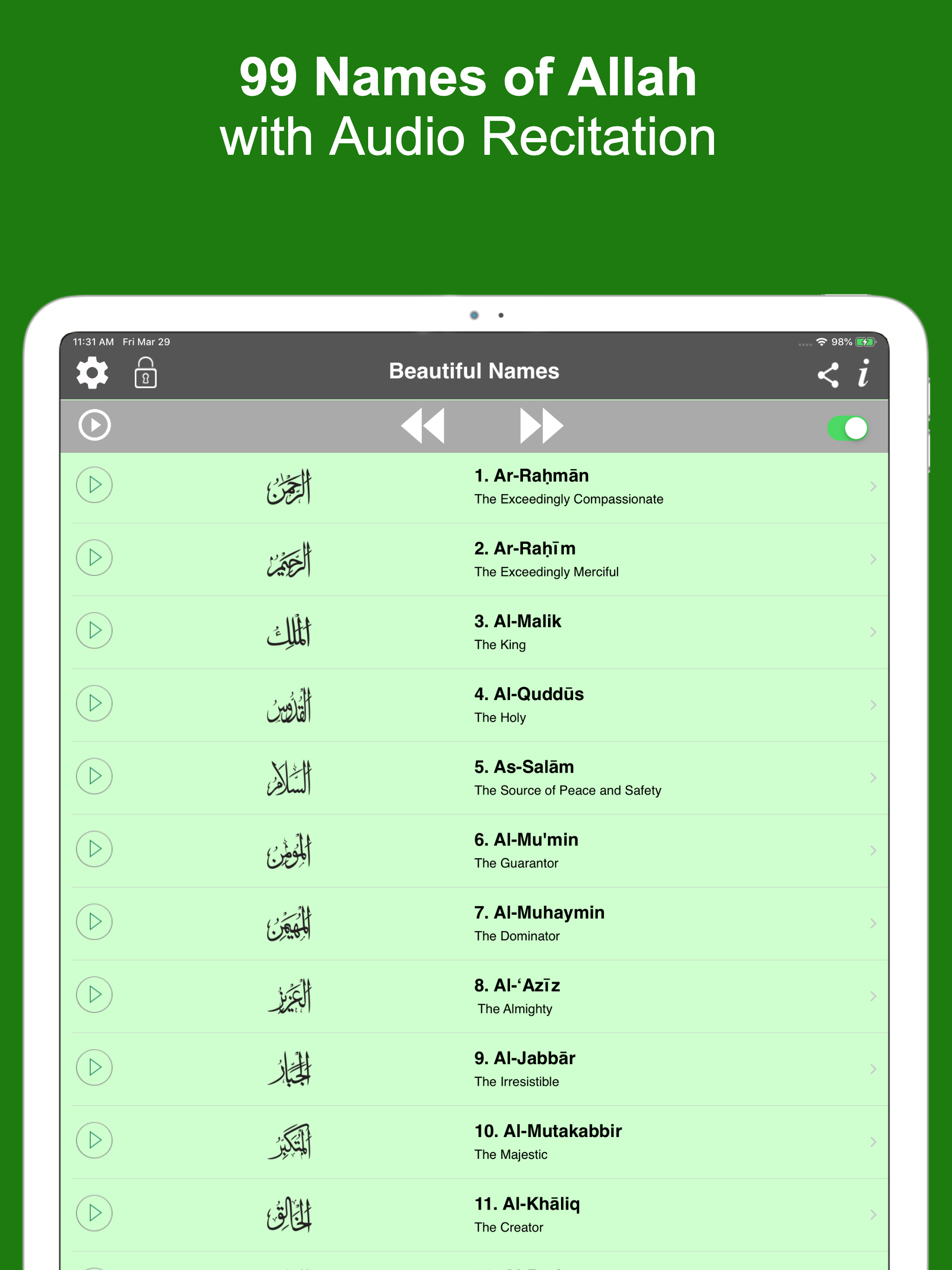 99 Names of Allah (Pro) screenshot 5