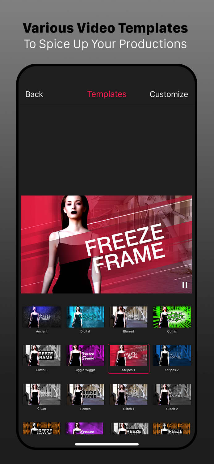 Freeze Frame Intro Movie Maker