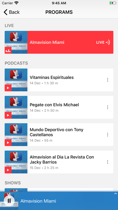 Almavision Miami Radio Screenshot