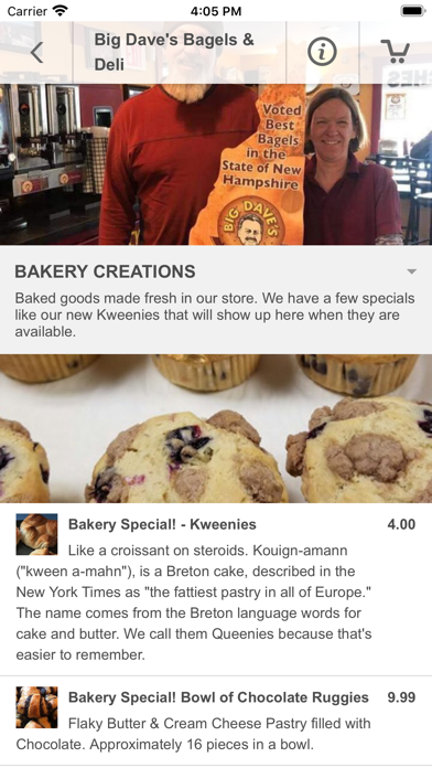 Big Dave's Bagels & Deli Screenshot
