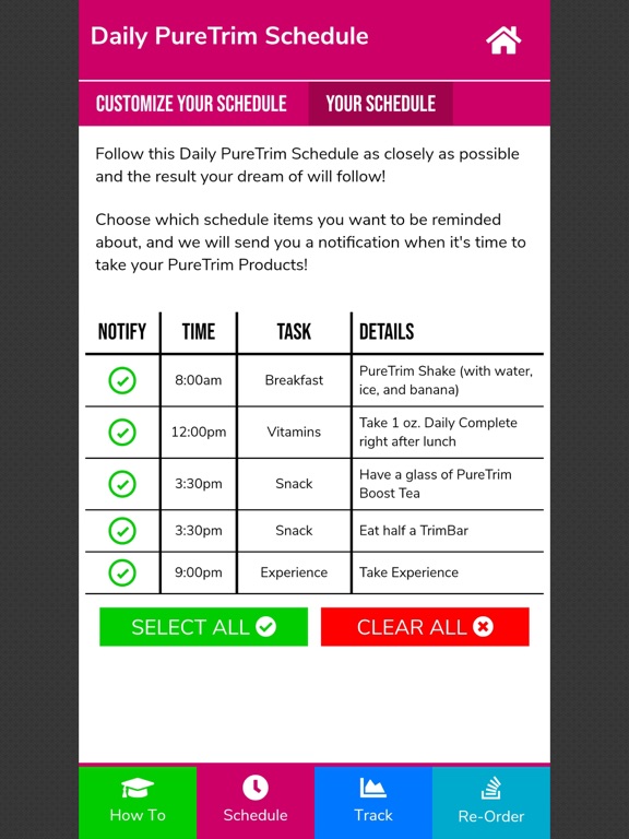 PureTrim Fit iPad screenshot 3 - Health & Fitness app