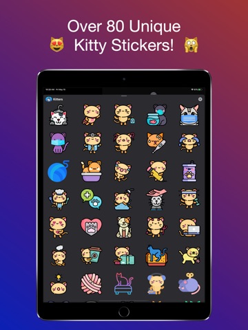 Kitters! Cat Stickers iPad screenshot