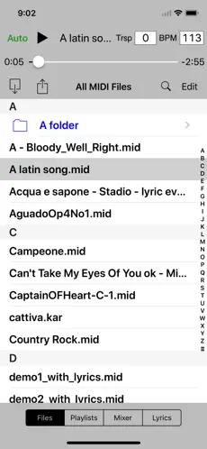 Captura de Pantalla 1 Sweet MIDI Player iphone