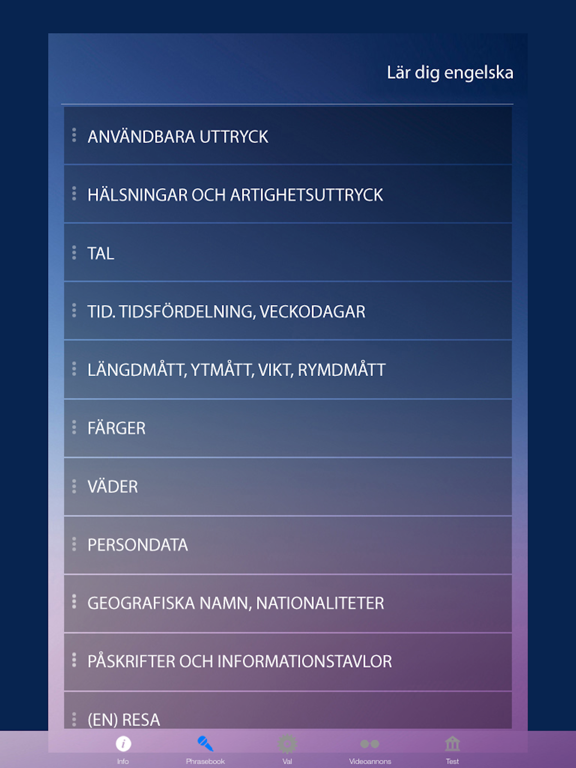 Screenshot #5 pour Lär Dig Engelska