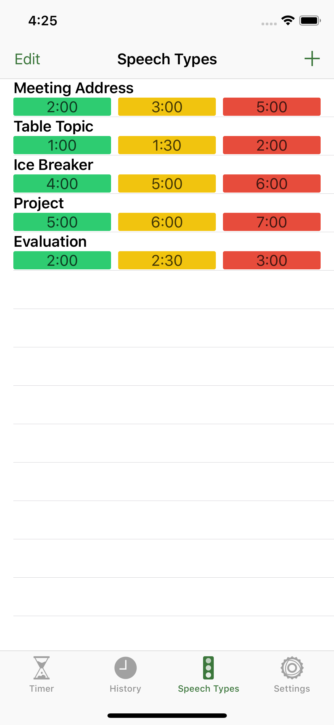 Speech Timer for Toastmasters