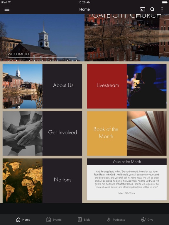 Gate City Church iPad screenshot 1 - Lifestyle app