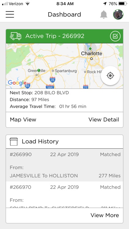 In-Motion Vector Transport