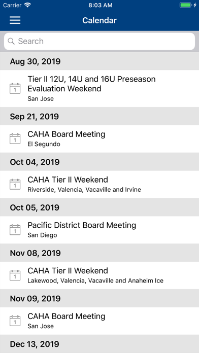 CAHA InfoCenter iPhone screenshot 7 - Sports app