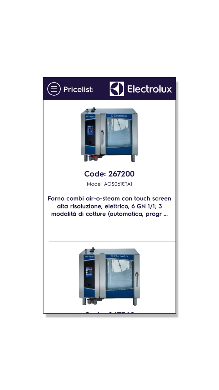 Electrolux Pro Price List