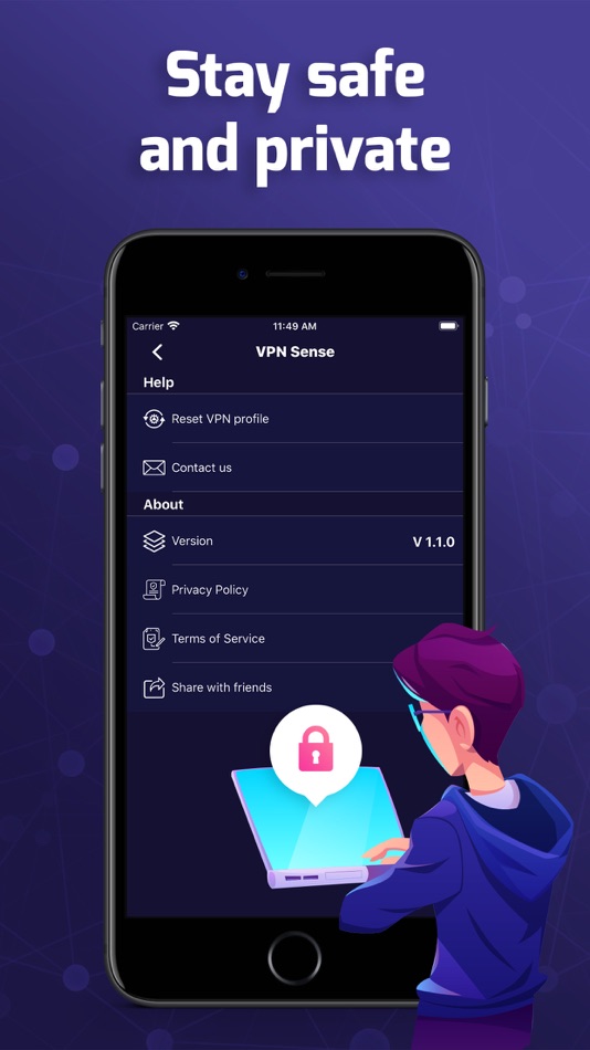 #5. VPN Sense - Secure Browsing (iOS) 由: DIGITAL HERO LLC