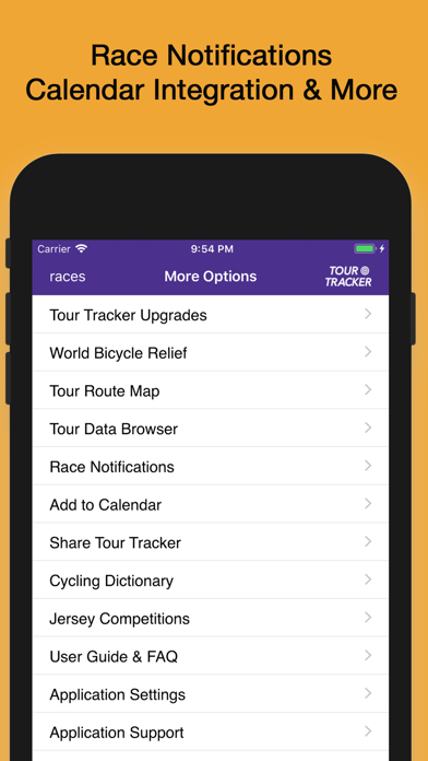 Tour Tracker Grand Tours Screenshot