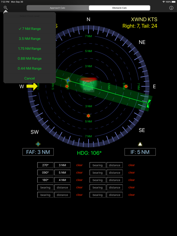 Offshore Safe Approach Calc iPad screenshot 5 - Navigation app