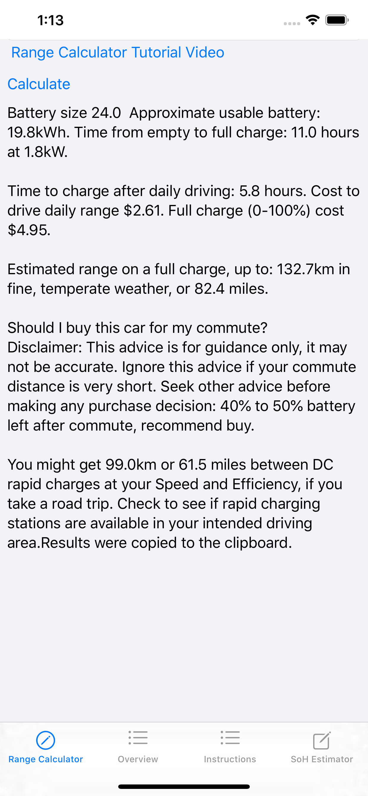 EV Range Calculator