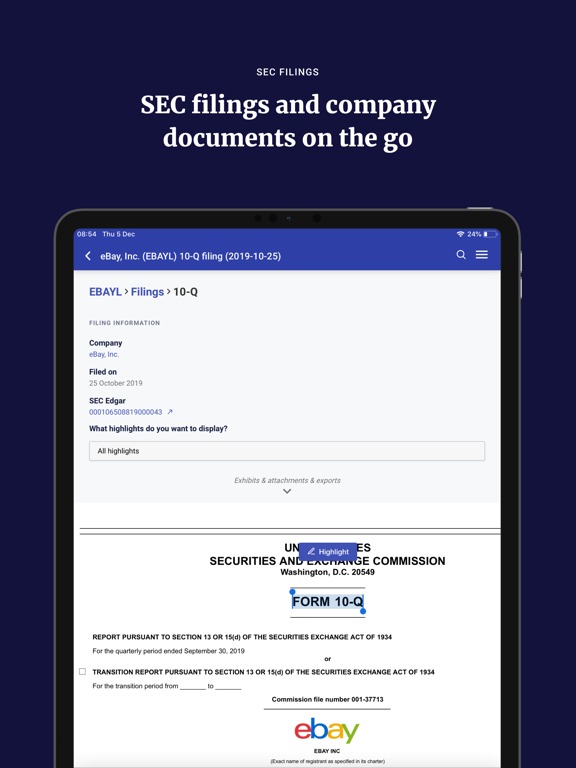 wallmine: Stocks & Bitcoin iPad screenshot 6 - Finance app