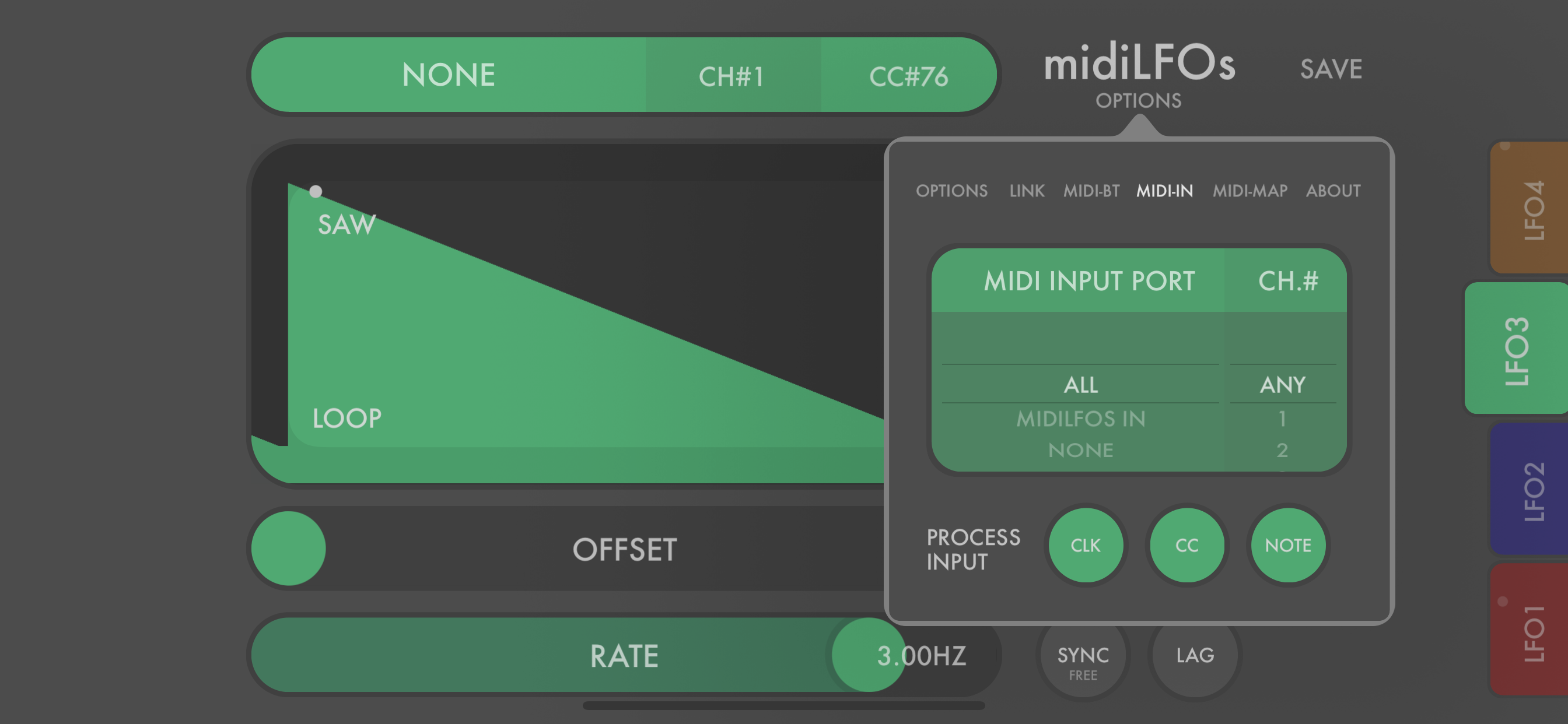 midiLFOs - midi modulator screenshot 3