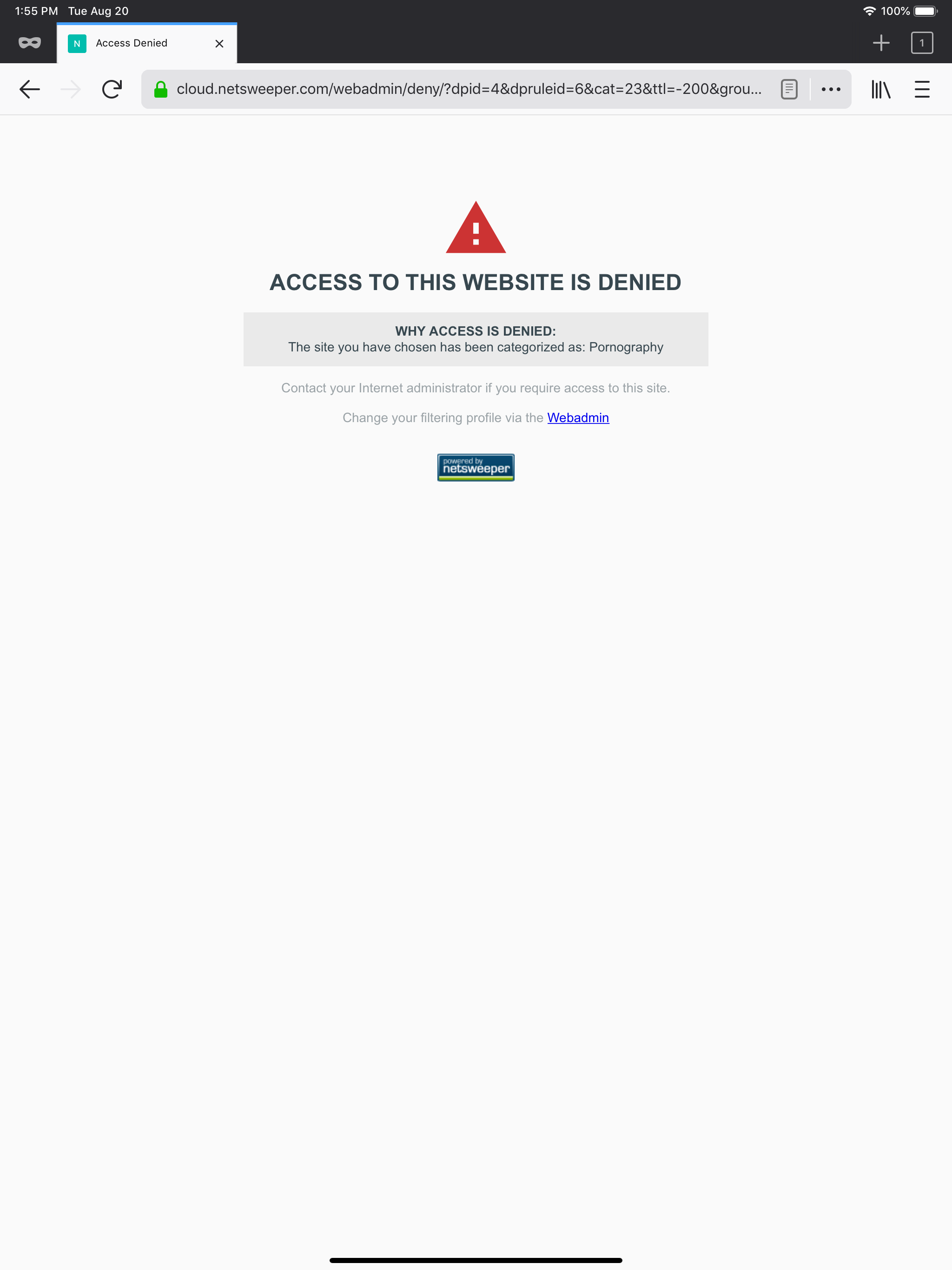 Netsweeper Client Filter screenshot 7