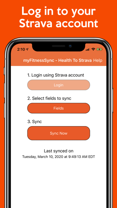 Screenshot #3 pour Health App to Strava Sync