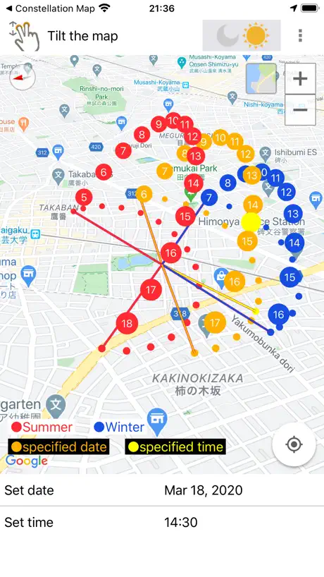 Sun position and path