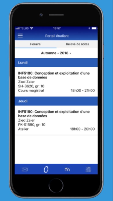 UQAM App Screenshot