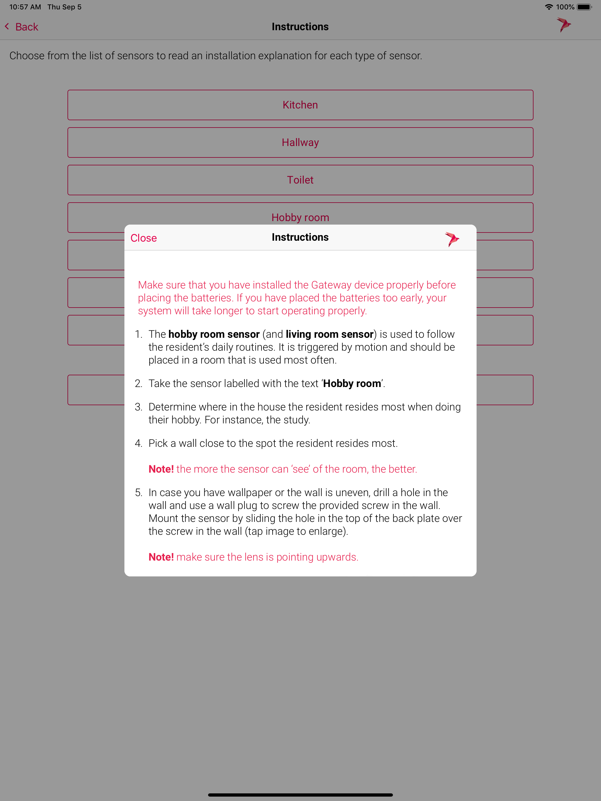 Sensara HomeCare Installer