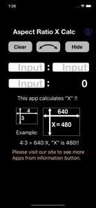 Aspect Ratio X Calc screenshot #2 for iPhone