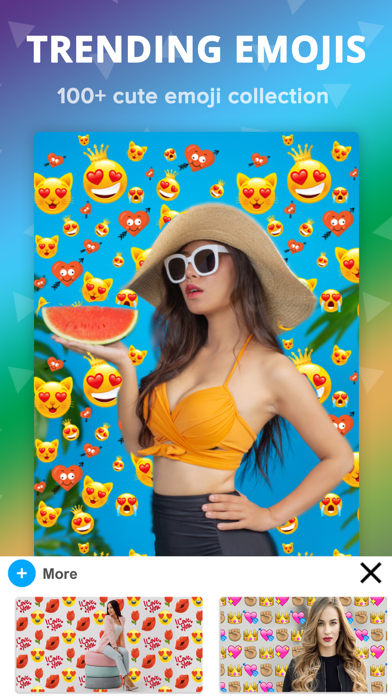Screenshot #2 pour Emoji Background Photo Editor