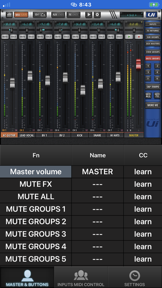 Ui MIDI mixer screenshot
