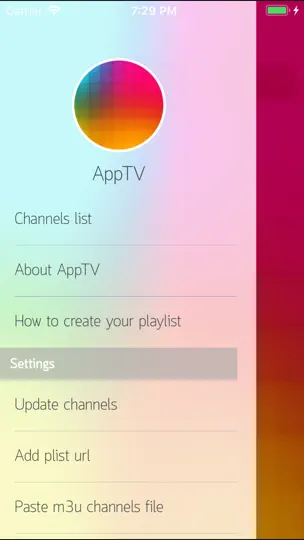 Capture d'écran de AppTV Portable Television sur iPhone 1