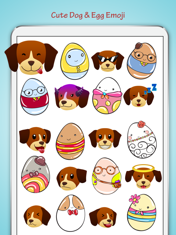 Screenshot #1 for Egg Loving Dogs Emoji