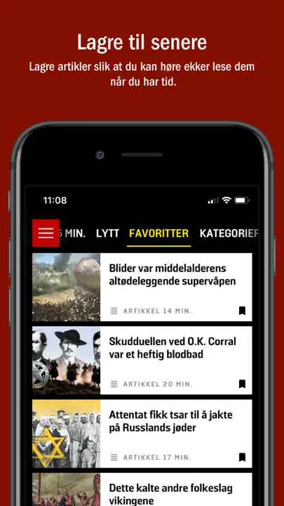 HISTORIE iPhone-skjermbilde 4