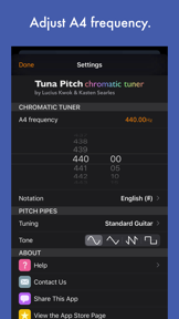Tuna Pitch - chromatic tuner screenshot
