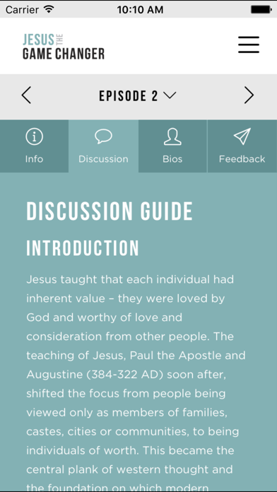 Jesus The Game Changer iPhone screenshot 2 - Education app