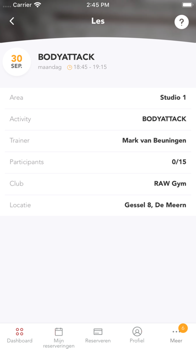 RAW Gym Screenshot