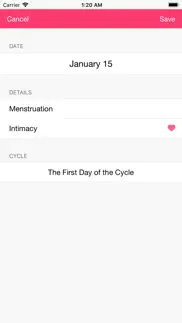fertility and period tracker iphone screenshot 4