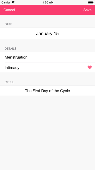 Fertility and Period Tracker Screenshot