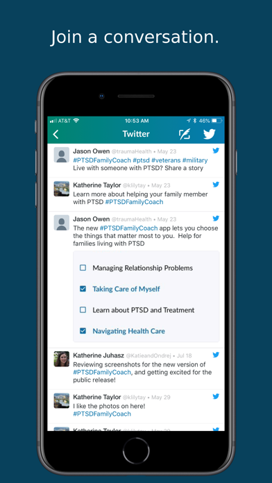 PTSD Family Coach Screenshot