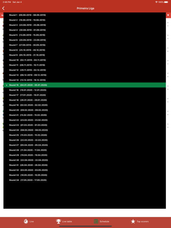 Football Portugal iPad screenshot 4 - Sports app