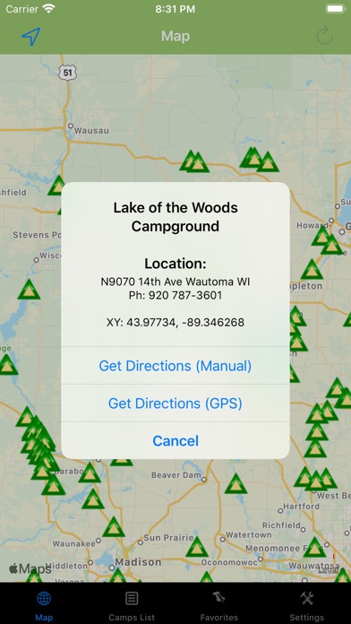 Screenshot #3 pour Wisconsin – Camping & RV spots