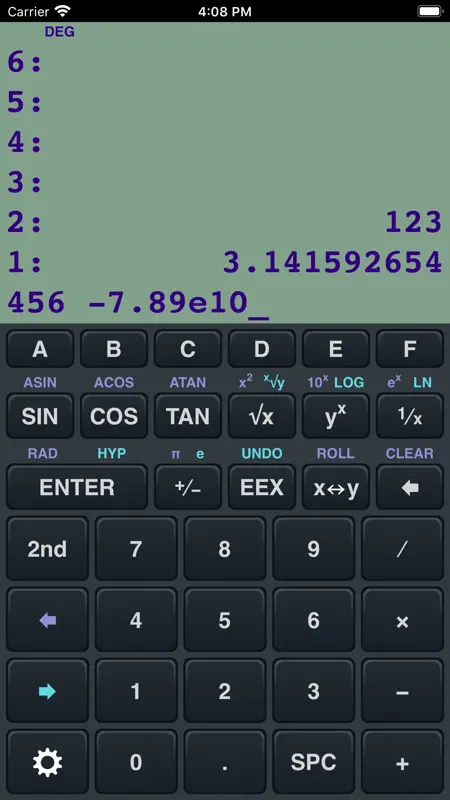 RPN Calculator 48 screenshot 1 of 4