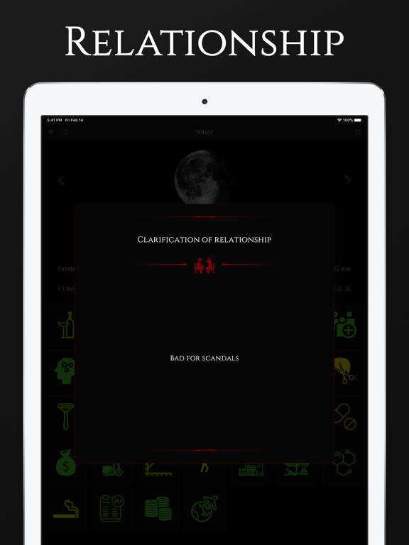Moon Calendar Horoscope iPad screenshot 5 - Health & Fitness app