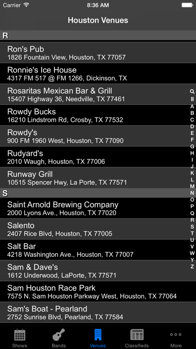 HoustonBands Screenshot
