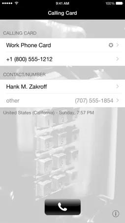 Calling Card screenshot 1
