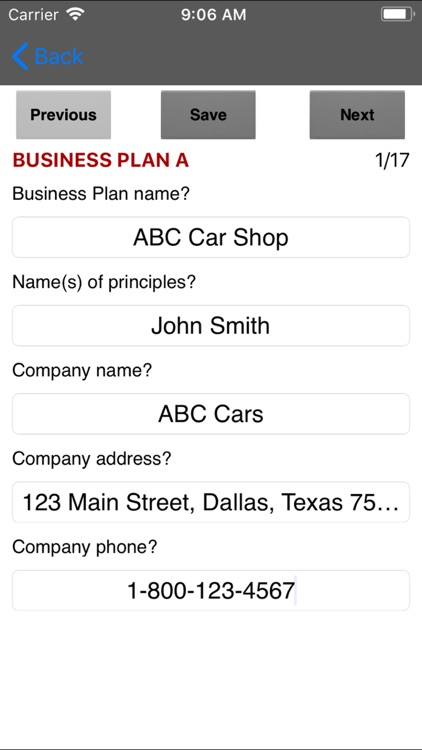 Business Plan King